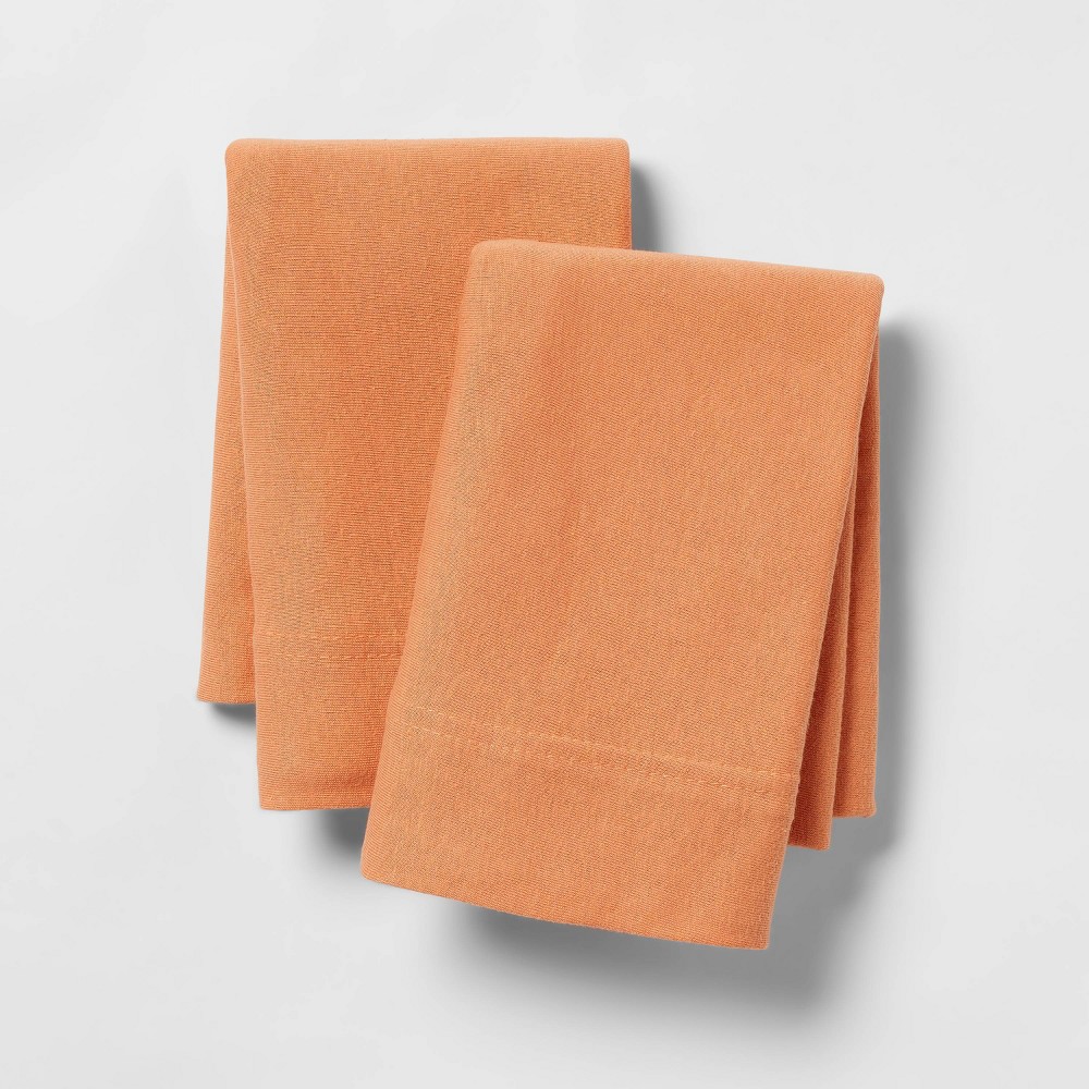 Standard Jersey Pillowcase Light Orange - Room Essentials™