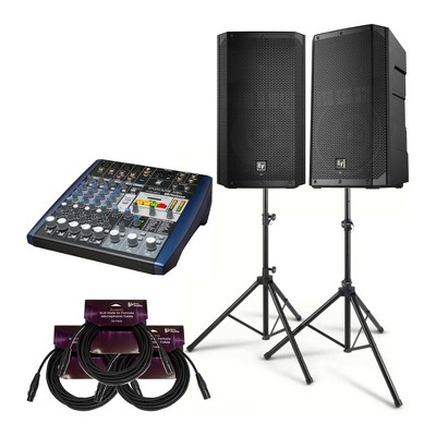 Electro Voice ELX200 12P 12 Inch 1200W Powered 2 Pack Loudspeaker Bundle
