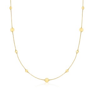Ross-Simons Italian 14kt Yellow Gold Disc Station Necklace - 1 of 3