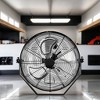 Gulches 18 in. Black Industrial Wall Mount Fan 3-Speed Indoor/OutdoorCommercial Ventilation Metal High Velocity Fan - 4 of 4