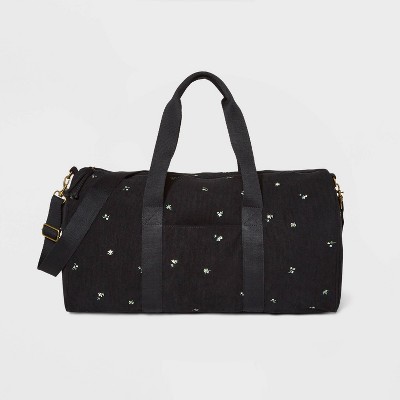 Photo 1 of Floral Print Duffel Weekender Bag - Universal Thread- Black