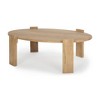 HomeRoots 48" Natural Solid Wood Oval Coffee Table - 4 of 4