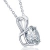 Pompeii3 Certified 3.00Ct Diamond Pendant 14k White Gold Lab Created Necklace - 2 of 4