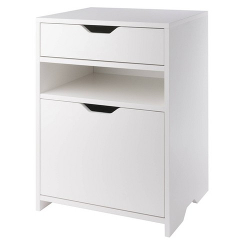 White lateral file store cabinet target