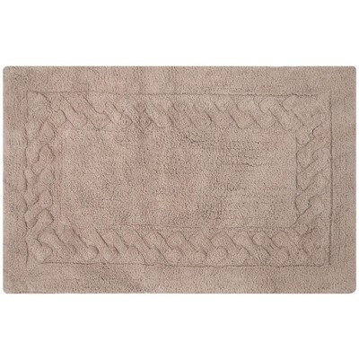 Knightsbridge Chain Bath Rug Cotton Non Skid Back - Stone