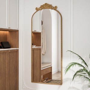PAGED 58"x24" Full Length Mirror,Wall Mounted Full Body Mirror with MDF Backboard,Suitable for Bedroom,Living Room,Cloakroom - 1 of 4