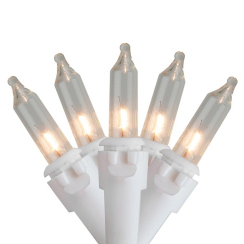 50-Light Christmas Light Set - Incandescent Bulbs, White Wire w