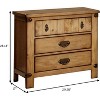 NicBex Nightstand with 3 Drawers,1pc Side Table with Wood Frame,Bedside Table for Bedroom,Living Room - 3 of 4