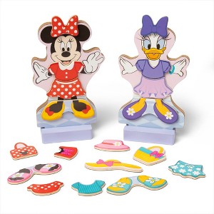 Melissa & Doug Disney Minnie Mouse and Daisy Duck Deluxe Wooden Magnetic Dress-Up : 2 Fashion Dolls with Stands for Pretend Play - 52pc - 1 of 4