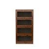 GDFStudio Elodie Rustic 4-Tier Wooden Bookcase with 4 Glass Doors - 4 of 4