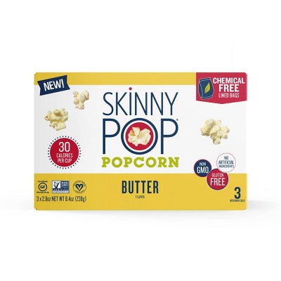 SkinnyPop Microwave Butter Popcorn - 3ct