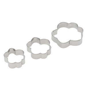 Unique Bargains Cookie Cutters 3-Pc Dog Paw Cookie Mould Set Dishwasher Safe Stainless Steel Silver Tone 1 Set - 1 of 4