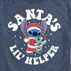 Men's - Lilo and Stitch - Santas Lil Helper Christmas Short Sleeve Graphic T-Shirt - 2 of 4