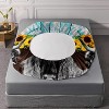 Luupatchy 4 Pcs Sunflowers Cow Comforter Set With 1 Fitted Sheet, 1 Flat Sheet And 2 Pillowcases, For Kids Teens Boys Girls Adults Bedroom - 2 of 4