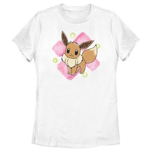 Women's Pokemon Watercolor Eevee T-Shirt - 1 of 4