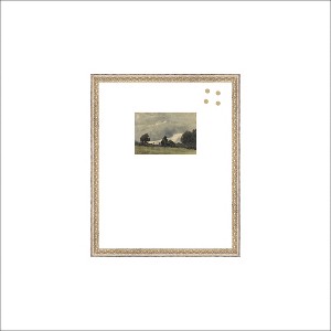 Petal Lane 18"x22" Water Color Landscape Magnet Board Fancy Framed Wall Art Gold - 1 of 4