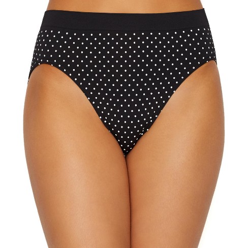 Bali One Smooth U All-Around Smoothing Hipster Panty Black and White Dot 9  Women's