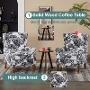 PAGED Accent Chair with Coffee Table, Elegant Living Room Chairs with Scroll-Style Arms and Classic Roman Column Legs for Office - 3 of 4