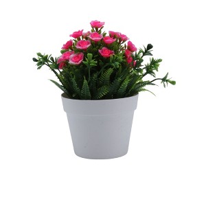 Unique Bargains Artificial Plants Little Orchid Grass Plastic 3.94"x3.94"x7.87" 1 Pcs - 1 of 4