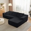 TiramisuBest 104 Inch Cloud Sectional Couch Chenille L Shape Chaise Deep Seat Modular Sofa Vacuum Compressed 5 Pillow Wrinkle Free - 3 of 4