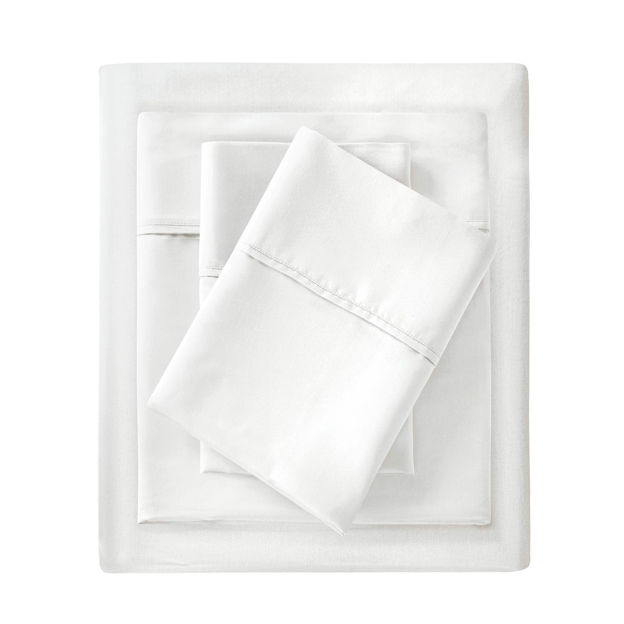 King 1500 Thread Count Cotton Blend 4pc Sheet Set White