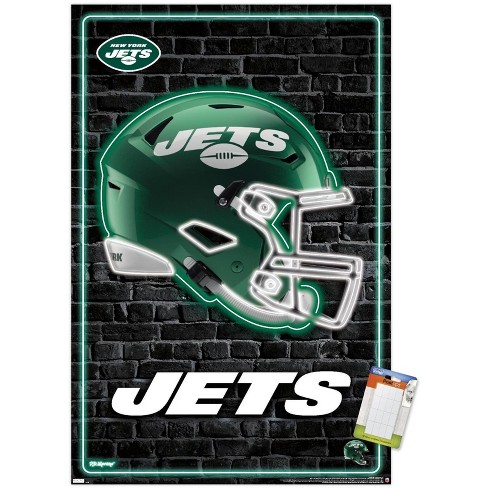 Trends International Nfl New York Jets - Neon Helmet 23 Unframed