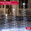 Joyfy Christmas Lights Outdoor, 3 Packs Spiral Tree Yard Light with Metal Stakes, Garden Indoor Outdoor Christmas Decorations - 2 of 4