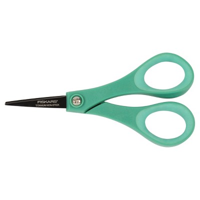 Fiskars Performance 5" Softgrip Non-Stick Titanium Fashion Scissors