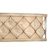 Regency Hill Jeweled Vintage Wall Light Gold Leaf Hardwire 25" Light 3-Light Bar Fixture Clear Crystal Fabric Inner Shade for Bedroom Bathroom Vanity - 3 of 4