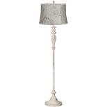 Hazel Antique White Floor Lamp with Weiden Gray Shade