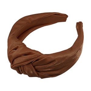 Unique Bargains Women's Shiny Knotted Wide Headband 1 Pc - 1 of 4