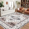 Washable Runner Rug, Vintage Oriental Low Pile, Ultra-Thin Non-Slip, Distressed Accent Carpet for Hallway, Kitchen, Bedroom - 3 of 4