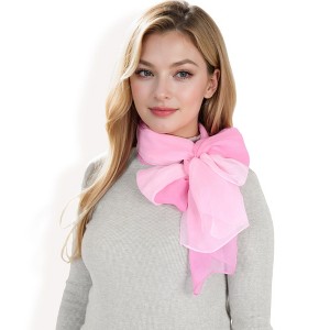 Anna-Kaci Women's Lightweight Gradient Chiffon Scarves with Flowing Ruffled Edges in Vibrant Multi-Color Designs - 1 of 4