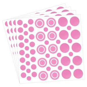 Unique Bargains PVC Peel Round Polka Dots Bedroom Classroom Wall Stickers 4 Pcs - 1 of 4