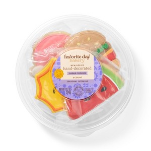 Summer Hand Decorated Cookie Assorted Tub  - 13.12oz/6ct - Favorite Day™ - 1 of 3