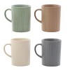 Gibson Home Evening Stroll 4 Piece 19 Ounce Stoneware Ribbed Mug Set in Assorted Color - 2 of 4