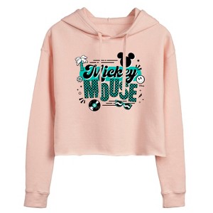 Women's - Disney - Mickey & Friends Cropped Graphic Hoodie - 1 of 3