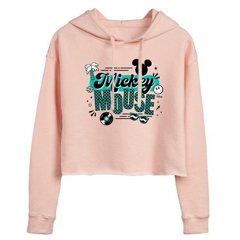 Women's - Disney - Mickey & Friends Cropped Graphic Hoodie : Target