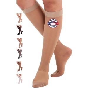 ABSOLUTE SUPPORT – Women’s Sheer Compression Socks – 15-20mmHg - 1 of 4