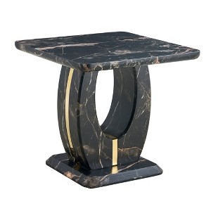 UPHA Modern Minimalist Marble-Patterned MDF Square Coffee Table - 1 of 4