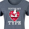 Women's - Peanuts - You're My Type Graphic T-shirt Dress - 2 of 4