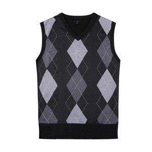 Gioberti Men's Super Soft Diamond Knitted Sleeveless Vest - 1 of 3