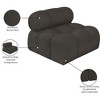 Meridian Furniture,Ames Boucle Fabric Armless - 3 of 4