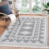 Washable Tassel Bordered Rug Non Slip Low Pile Rug Soft Throw Floor Cover Foldable Indoor Carpet for Living Room Bedroom Playroom Nursery - 3 of 4