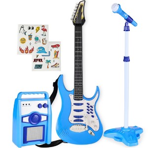 Best Choice Products Kids Electric Musical Guitar Toy Play Set w/ 6 Demo Songs, Whammy Bar, Microphone, Amp, AUX - 1 of 4