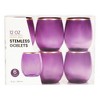 Posh Setting 12 oz Purple with Gold Rim Plastic Disposable stemless Wine goblet - 6 Pack - 3 of 4