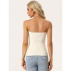 INSPIRE CHIC Women's Knit Twist Knot Front Off Shoulder Strapless Bandeau Top - 4 of 4