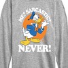 Boys' - Disney - Donald Me Sarcastic Never Long Sleeve Graphic T-Shirt - 2 of 4