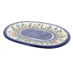 Blue Rose Polish Pottery 114 Vena Large Oval Platter - 1 of 1