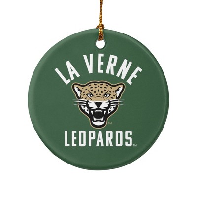 University of La Verne Leopards Logo Porcelain Holiday Christmas Tree Ornament